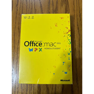 Microsoft Office Mac 2011 Home & Student Software - Yellow